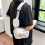Fashion Gold Pu Wide Shoulder Strap Large Capacity Crossbody Bag