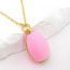 Fashion Pink Copper Drop-shaped Necklace