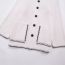 Fashion White Color Block Stitched Large Pocket Knitted Jacket