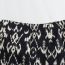 Fashion Black Knotted Printed Skirt