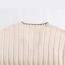 Fashion Beige Color Block Knitted Sweater