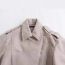 Fashion Grey Blended Lapel Zipped Jacket