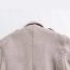 Fashion Grey Blended Lapel Zipped Jacket