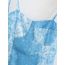 Fashion Blue Polyester Printed Suspender Knee-length Skirt