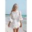 Fashion White Three-dimensional Texture Chiffon Skirt