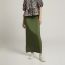 Fashion Green Silk Satin Glossy Skirt