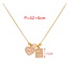 Fashion Golden 2 Copper Inlaid Zircon Shell Pentagram Letter Mama Pendant Beaded Necklace