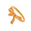 Fashion Golden 3 Copper Bow Adjustable Ring