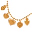 Fashion Gold Copper Irregular Love Pendant Bead Necklace