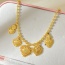 Fashion Gold Copper Irregular Love Pendant Bead Necklace