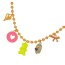 Fashion Gold Copper Inlaid Zircon Drop Oil Love Palm Bear Pendant Bead Necklace