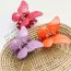 Fashion Translucent Pink Butterfly Resin Butterfly Gripper