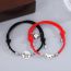 Fashion Love Magnet Hollow Pony Black And Red Milan Bracelet 1 Pair Pair Of Stainless Steel Pony Love Magnet Bracelets