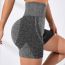 Fashion Grey Seamless Cutout Yoga High Waist Shorts