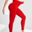 Fashion Red Seamless High-waisted Yoga Pants