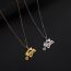 Fashion Gold Stainless Steel Letter Love Necklace