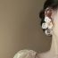 Fashion White Flower Water Balloon Earrings