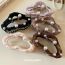 Fashion 4# Gripper - Light Brown Color Fabric Wrapped Clouds Hollow Pearl Gripper