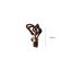 Fashion Gripper - Matte Black Acrylic Pearl Love Clip
