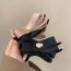 Fashion Gripper - Black Fabric Geometric Bow Clip