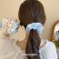 Fashion Hair Tie-cream (set Of Seven) Fabric Geometric Print Pleated Scrunchie Set