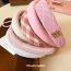 Fashion 6# Headband-pink (mesh) Fabric Pleated Headband