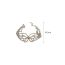 Fashion Necklace - Silver Copper Set With Diamonds Hollow Butterfly Multi-layered Necklace