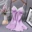Fashion Purple Spandex Lace Suspender Nightgown
