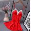 Fashion Red Spandex Lace Suspender Nightgown