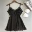 Fashion Black Lace Suspender Nightgown
