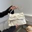 Fashion Silver Pu Strap Large Capacity Shoulder Bag