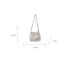 Fashion Silver Pu Drawstring Large Capacity Crossbody Bag