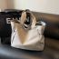 Fashion Light Grey Large Capacity Shoulder Bag