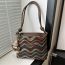 Fashion Coffee Color Without Pendants Pu Printed Large Capacity Shoulder Bag