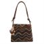 Fashion Coffee Color Without Pendants Pu Printed Large Capacity Shoulder Bag