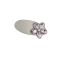 Fashion White Alloy Diamond Flower Oval Hairpin