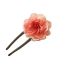 Fashion Double Rose Powder Fabric Flower U-shaped Hairpin
