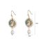 Fashion Gold Copper Pearl Rabbit Earrings