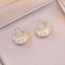 Fashion Gold Copper Diamond Geometric Earrings
