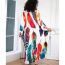 Fashion Color Fight Cotton Printed Blouse Dress