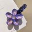 Fashion Purple Crystal Flower Hair Clip