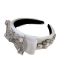 Fashion White Bow Rhinestone Wide-brimmed Headband