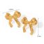 Fashion 2# Stainless Steel Love Bow Earrings