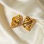 Fashion Gold Stainless Steel Conch Earrings