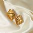 Fashion Gold Stainless Steel Conch Earrings