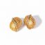 Fashion Gold Stainless Steel Diamond Cross Line Stud Earrings