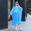 Fashion Blue Eva Cloak Square Backpack Raincoat