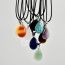 Fashion Y09 Indian Agate Geometric Natural Stone Pendant Necklace