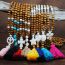 Fashion Pink Wood Beads Tassel Necklace