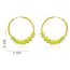 Fashion Yellow Drop-shaped Glass Diamond Hoop Earrings